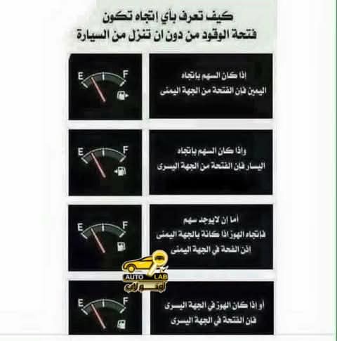 كيف تعرف جهة فتحة الوقود دون أن تنزل من السيارة؟